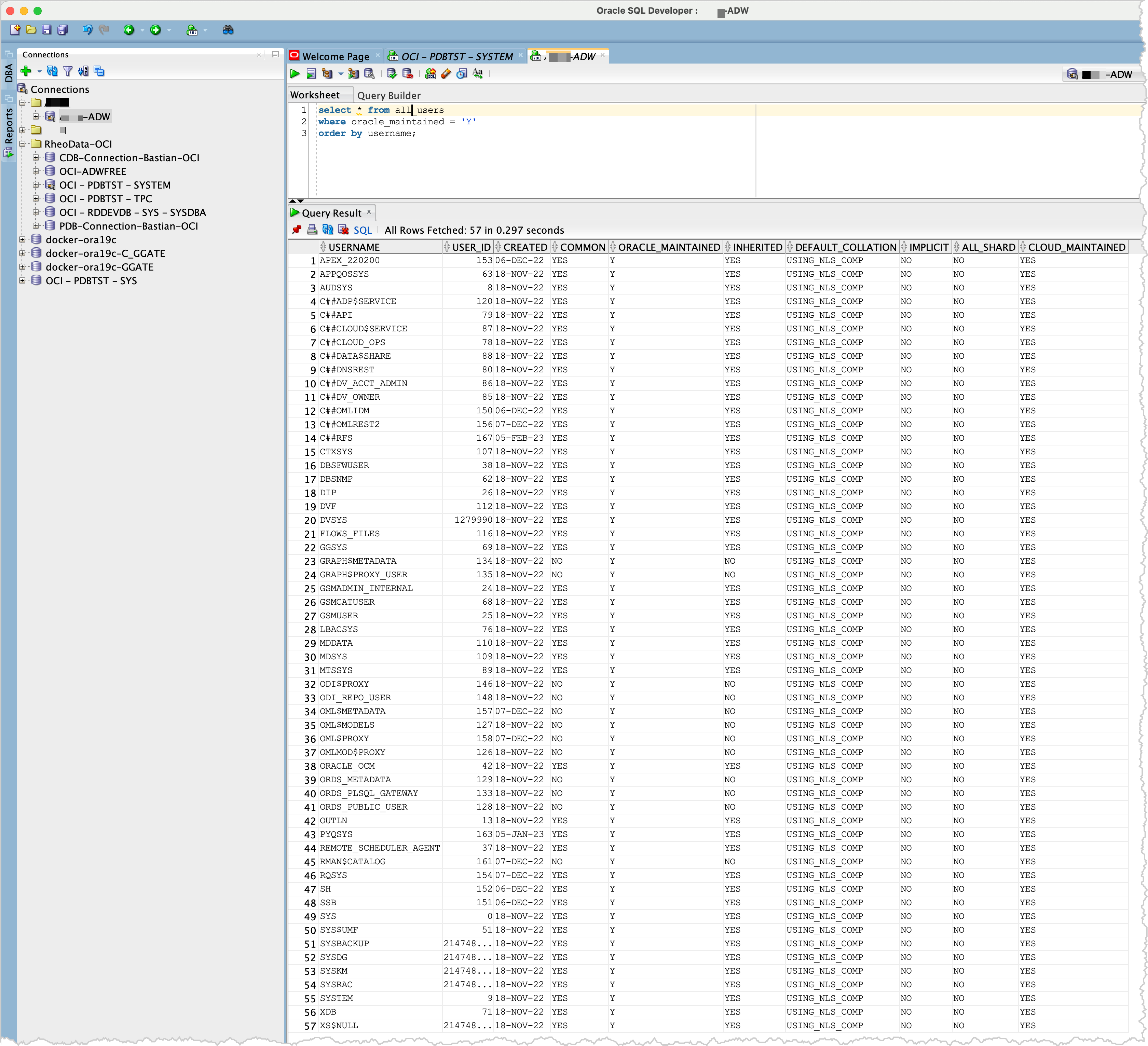 predefined accounts